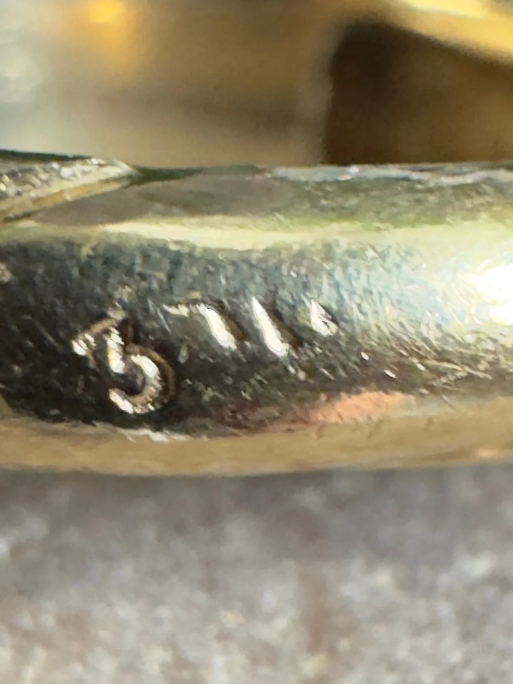 9k Heavy Green Stone Ring